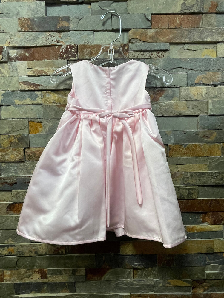 Pink Dress with Pastel Plaid Matching Dress Coat, Size 9M