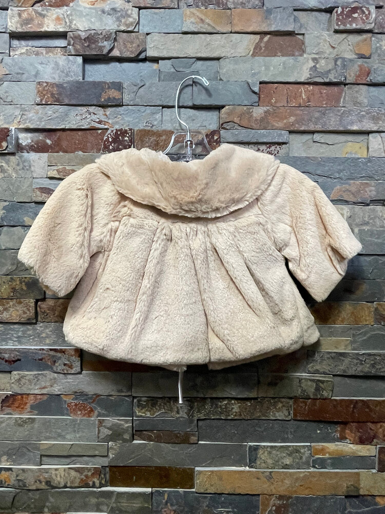 Champagne Soft Faux Fur Half Coat for Girls