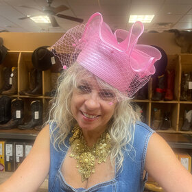 Wona Trading Cotton Candy Pink Pillbox Hat, O/S