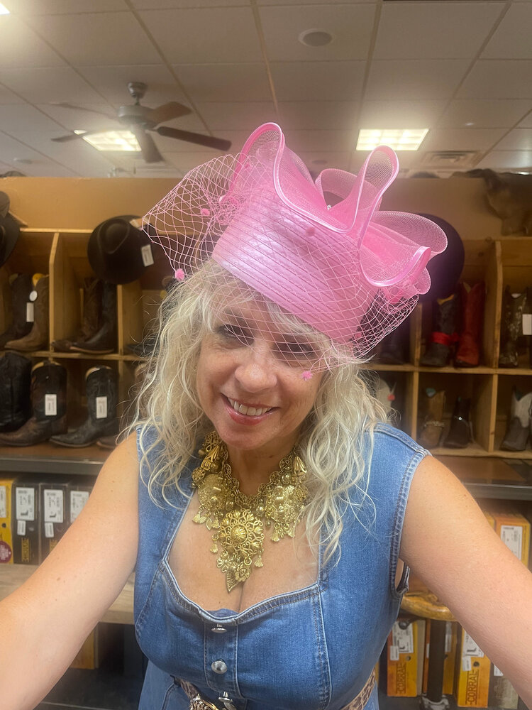 Wona Trading Cotton Candy Pink Pillbox Hat, O/S