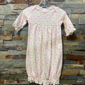 Ivory Cherry Print Infant Gown, O/S