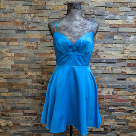 B Darlin Blue Sweetheart Fit n Flare Dress with Pockets