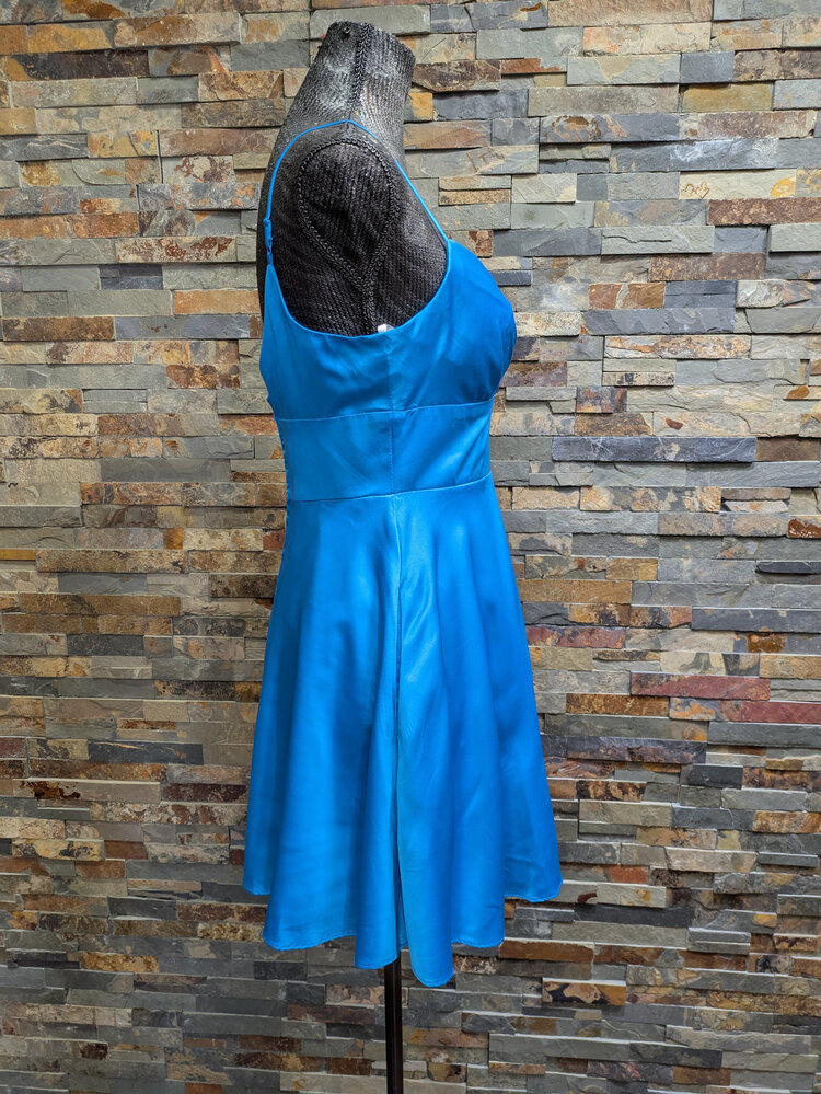 B Darlin Blue Sweetheart Fit n Flare Dress with Pockets