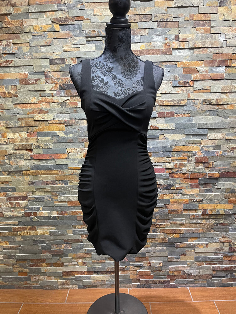 Trixxi Black Dress with Double Ruched Sides, Size 5