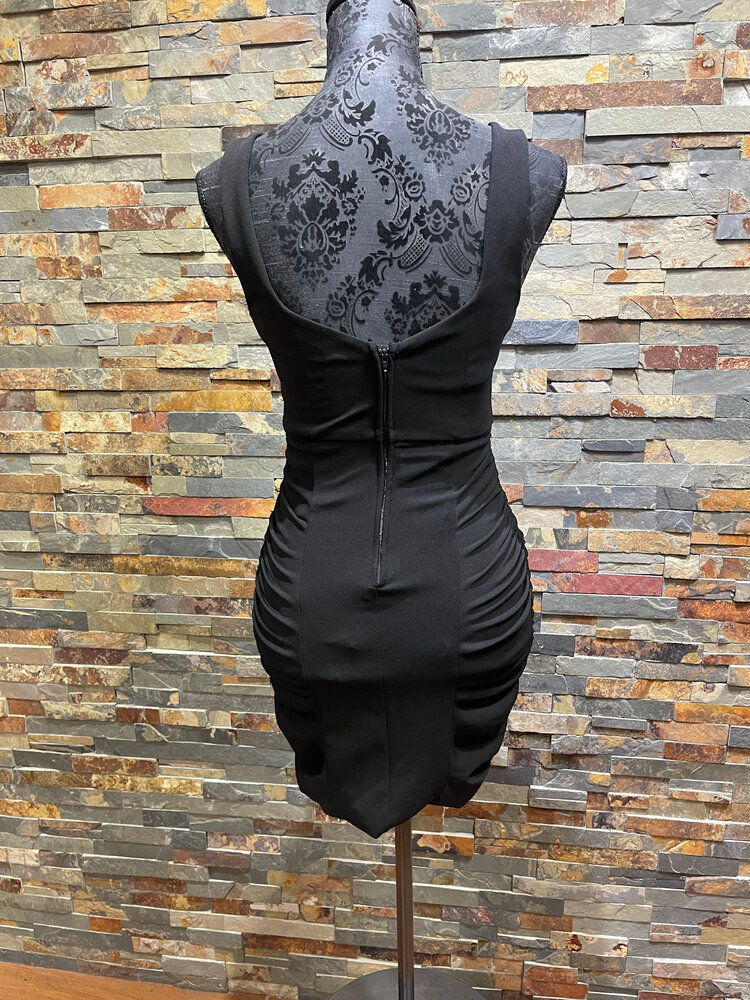 Trixxi Black Dress with Double Ruched Sides, Size 5