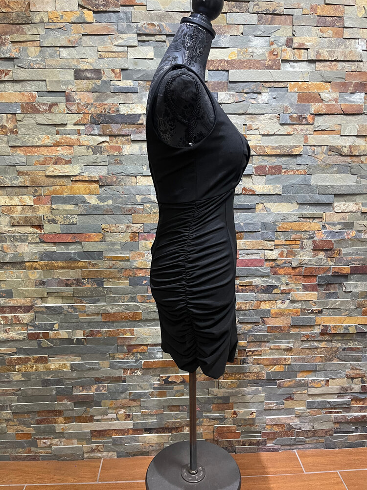 Trixxi Black Dress with Double Ruched Sides, Size 5