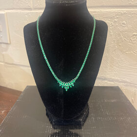 Wona Trading Green Jeweled Alexandria Necklace