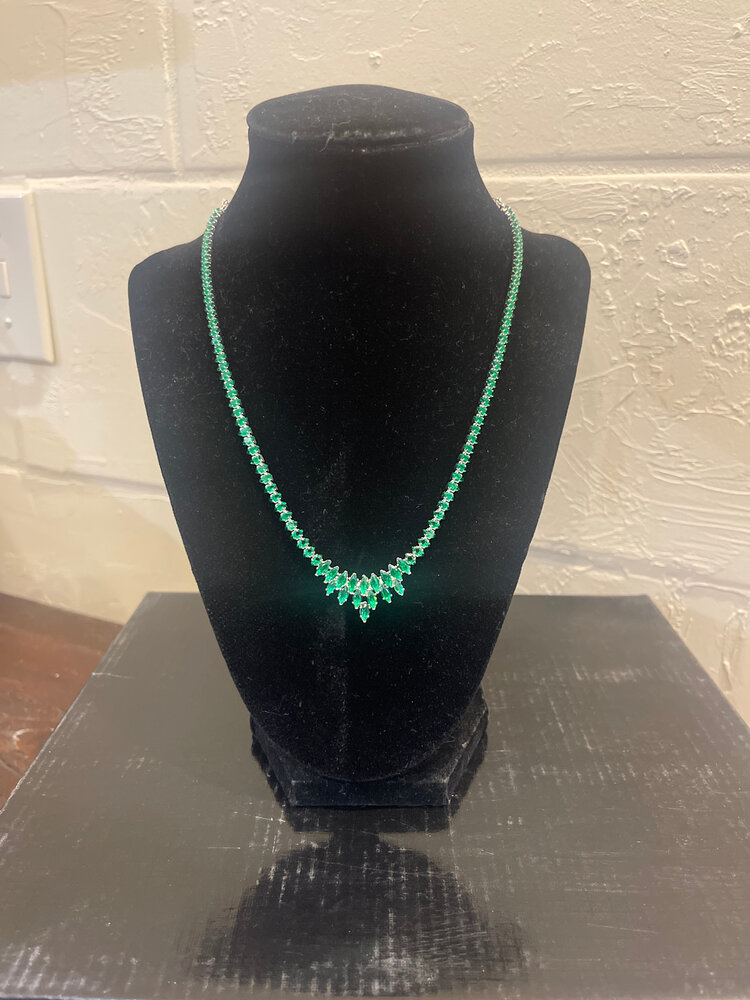 Wona Trading Green Jeweled Alexandria Necklace