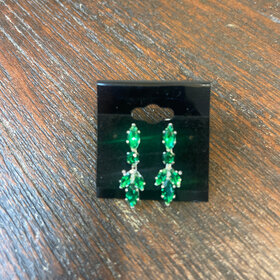 Wona Trading Green Jeweled Alexandria Earrings