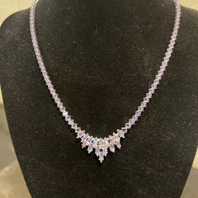 Wona Trading Lavender Jeweled Alexandria Necklace