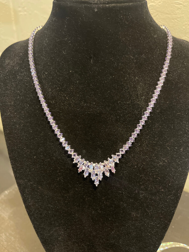 Wona Trading Lavender Jeweled Alexandria Necklace