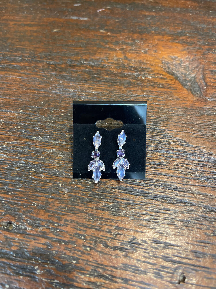 Wona Trading Lavender Jeweled Alexandria Earrings