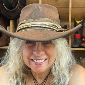 Brown Distressed Adjustable Laney Hat