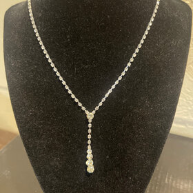 Wona Trading Silver Jeweled Betty Bolo Style Necklace