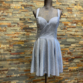 B Darlin Light Blue Shimmer with Double Cross Back, Size 13/14