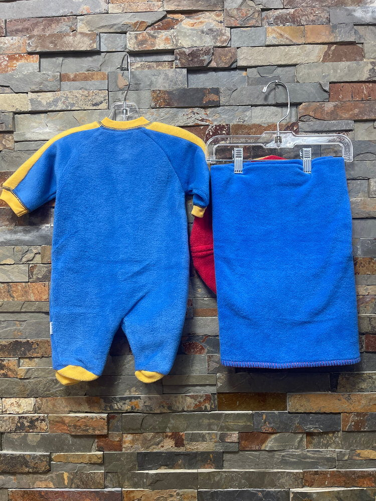 Blue Fleece Soccer Sleeper, Blanket and Cover