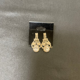Wona Trading Gold Rhinestone Gizelle  Earrings