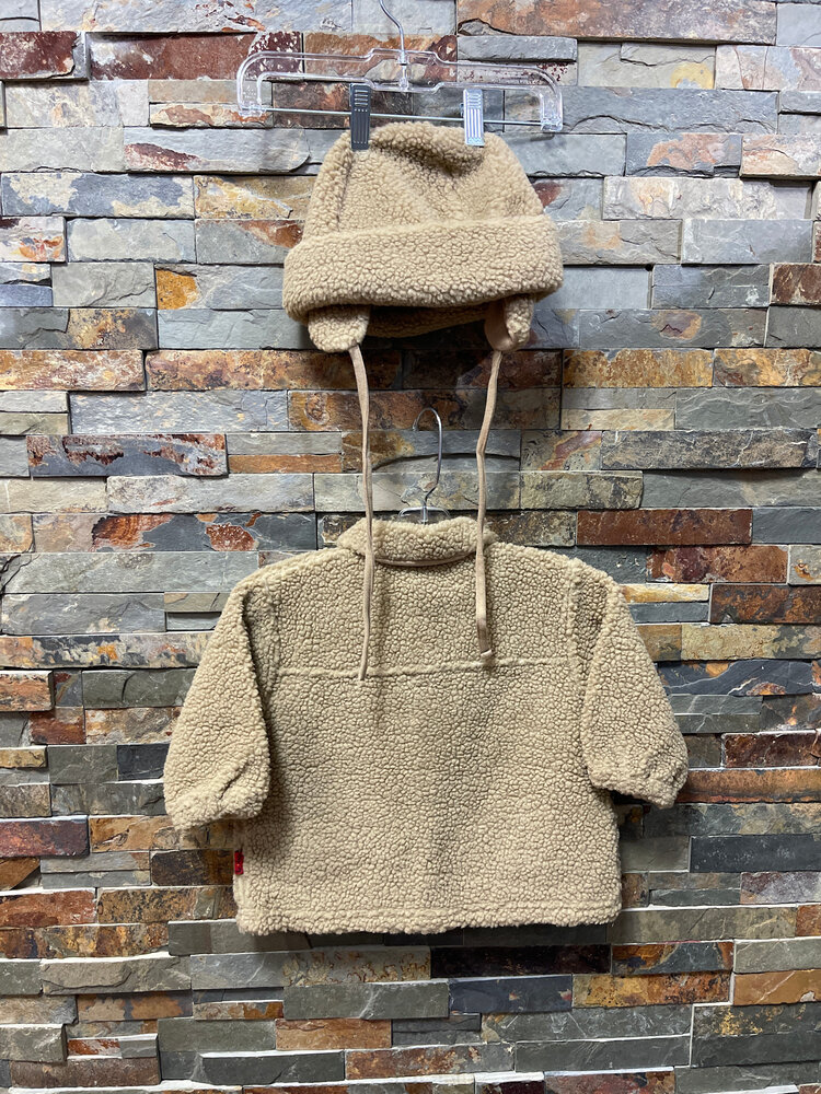 Tan Puppy Jacket and Hat, Size 12M