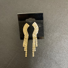 Wona Trading Gold Jocelyn Rhinestone Drop Earrings