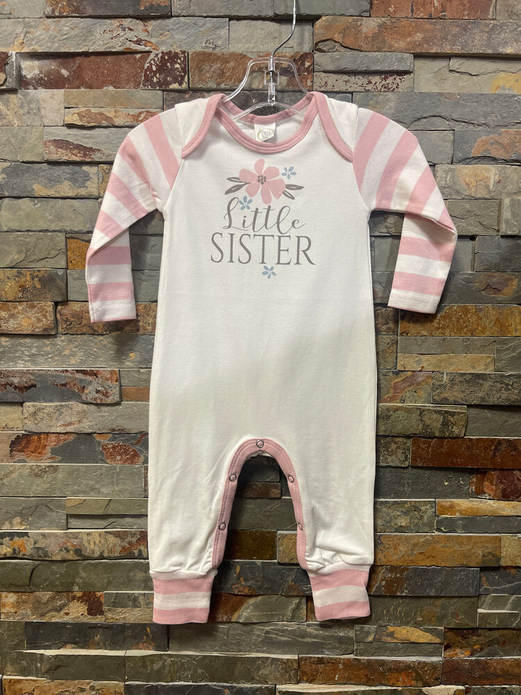 Pink and White Little Sister Jumpsuit