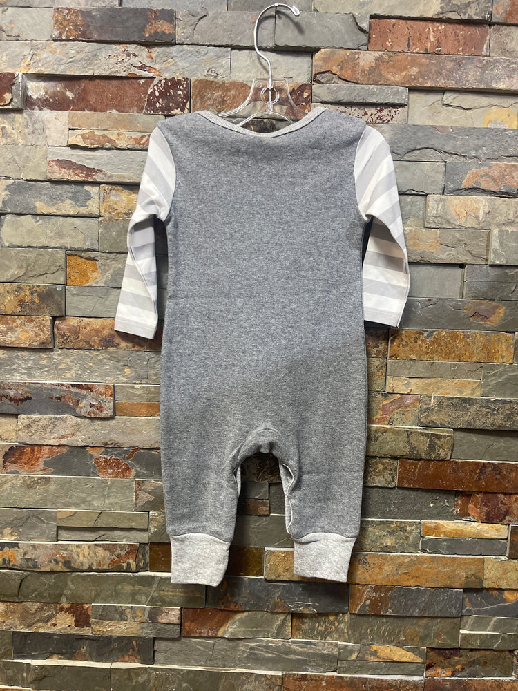 Gray and White Little Brother Jumpsuit