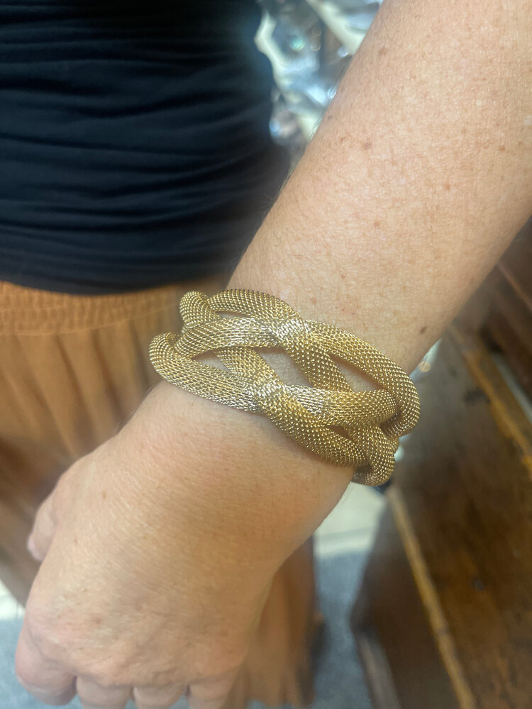 Wona Trading Gold Braided Coil Cuff