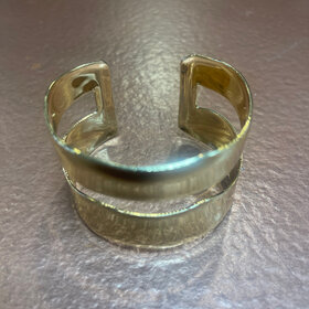 Wona Trading Gold Cuff with Cut Out Center