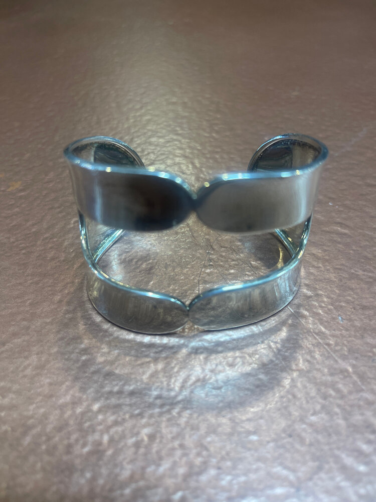 Wona Trading Silver Cuff with Center Cut Out