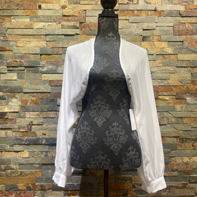 White Longsleeve Lightweight Bolero Jacket