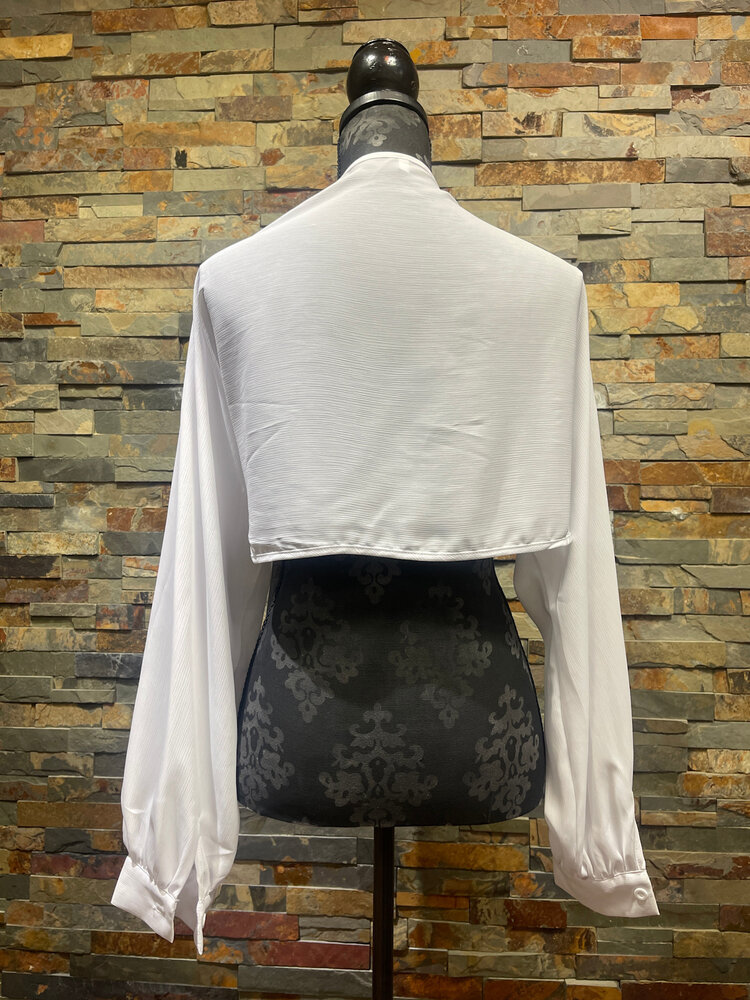 White Longsleeve Lightweight Bolero Jacket