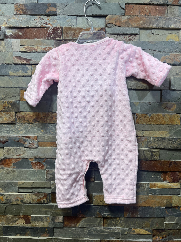 Pink Popcorn Fleece So Lovable Jumpsuit, Size 6M