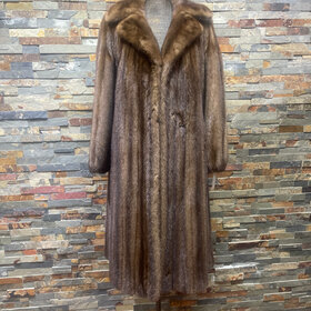 Furs of Distinction Demi Buff Mink Long Coat, Size M