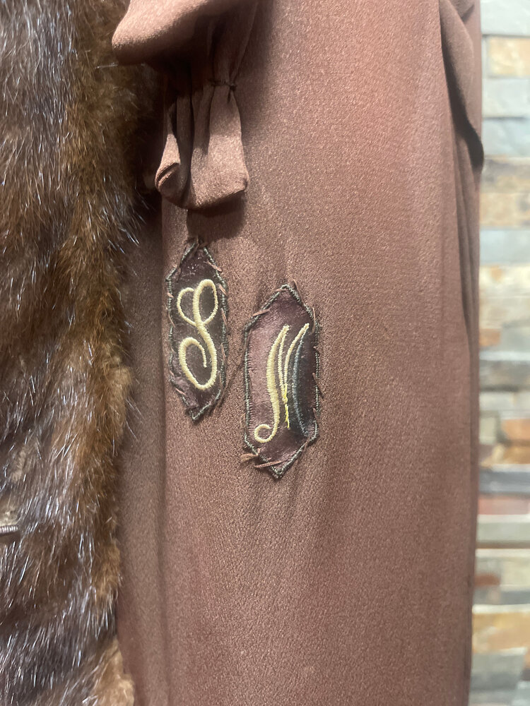 Dark Ranch Mink Paw Swing Coat, Size L