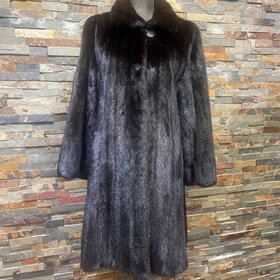 Furs of Distinction Mahogany Mink Swing Coat, Size M/L