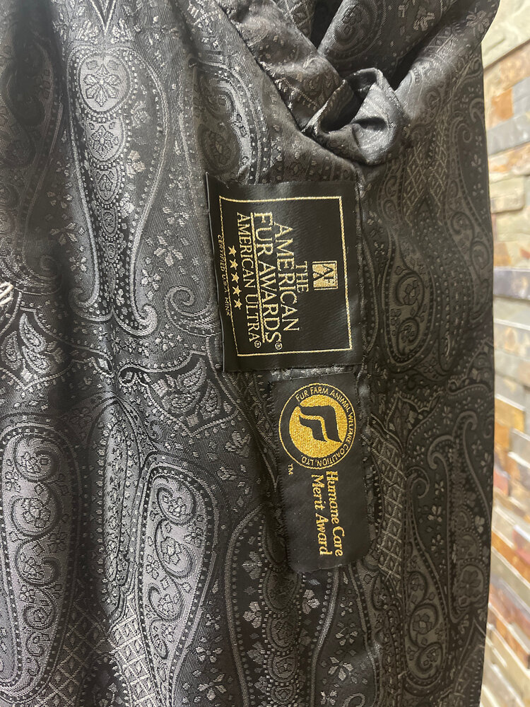 Furs By Truesdell Cerulean (Gray) Mink Stroller, Size XL