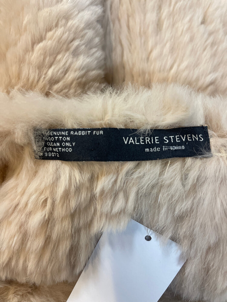 Tan Rabbit Poncho with Collar, O/S