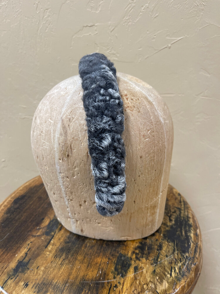 Gray Persian Lamb Headband