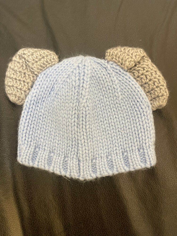 Baby Blue Puppy Hat, Size 0-3M