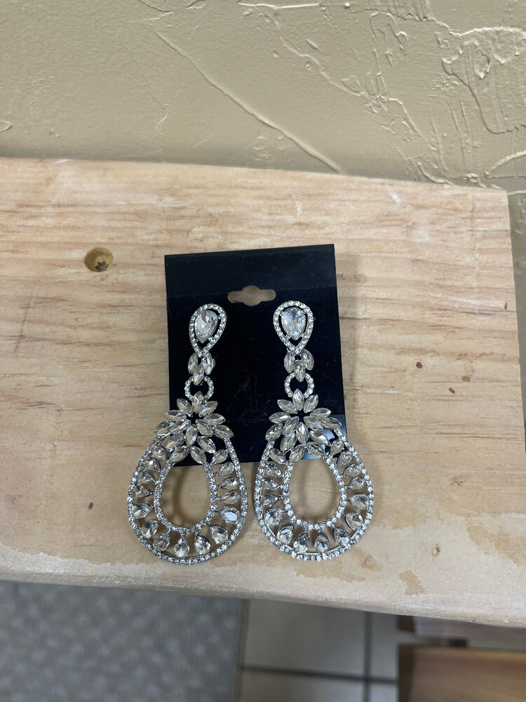 Mix Crystal Drop Chandelier Earrings