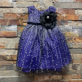 Purple Baby Sequin Icicle Glitter Mesh Dress