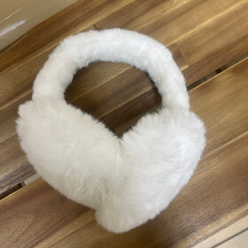 White Faux Fur Ear Muffs, O/S