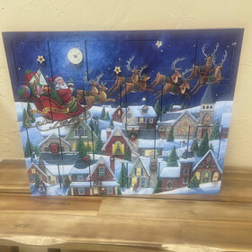 Santa Wooden Advent Calendar