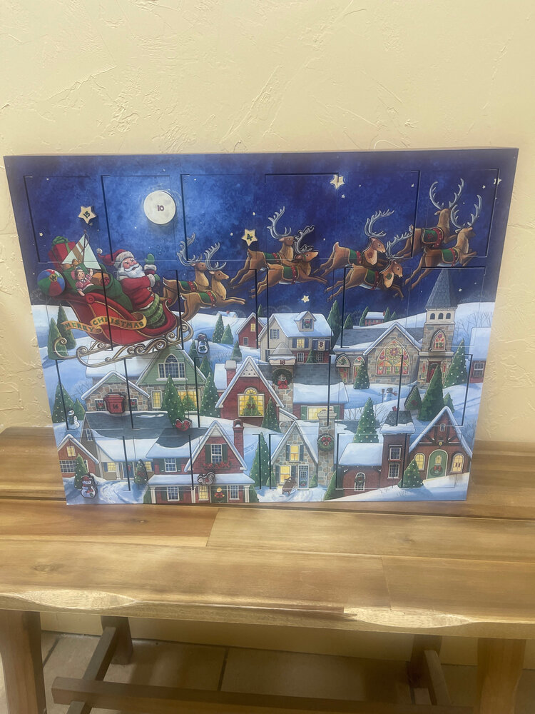 Santa Wooden Advent Calendar