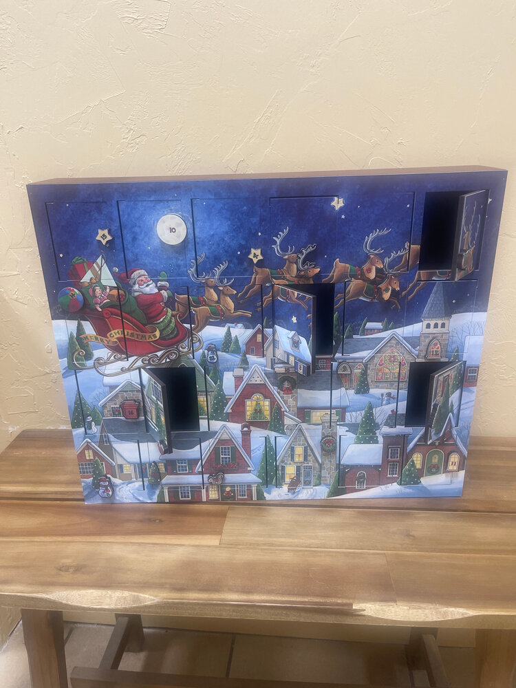 Santa Wooden Advent Calendar