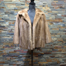 Autumn Haze Mink Short Jacket, Size M