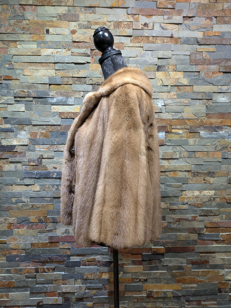 Autumn Haze Mink Short Jacket, Size M