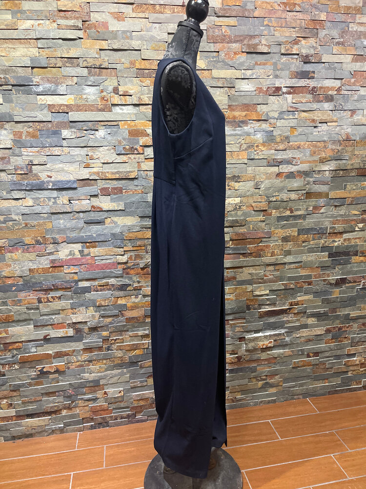Adrianna Papell Midnight Crepe Halter Jumpsuit Size 16