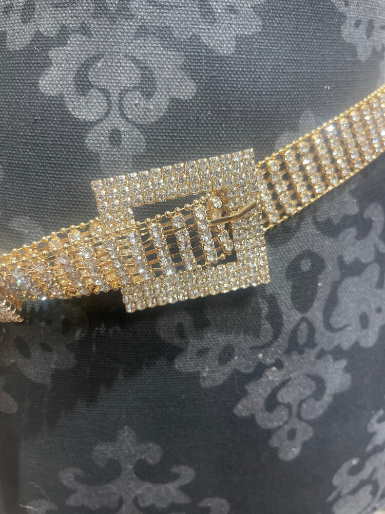 Gold Crystal Belt, One Size