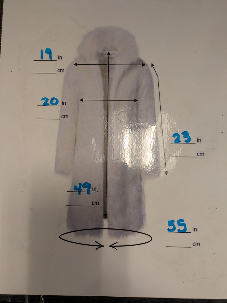 Feathered Tanuki Full Length Coat, Size M/L