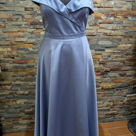 Xscape Light Blue Gown with Portrait Neckline, Size 16W